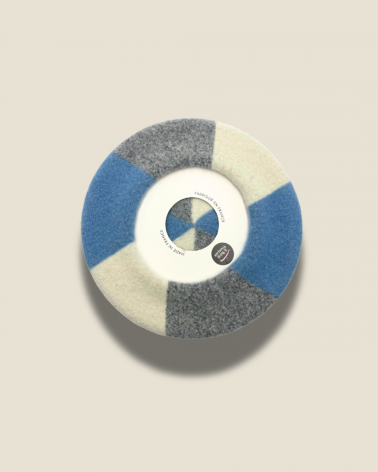 Béret Trio Écru / Gris Chiné Clair / Bleu Crépuscule