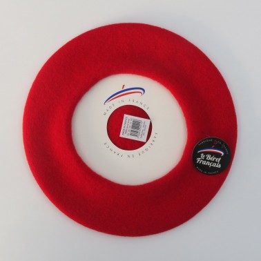 Classic red beret for women