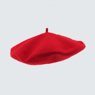 Classic red beret for women