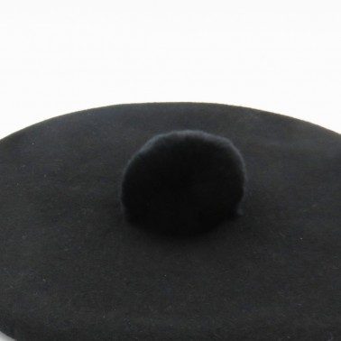 Béret Pompon noir