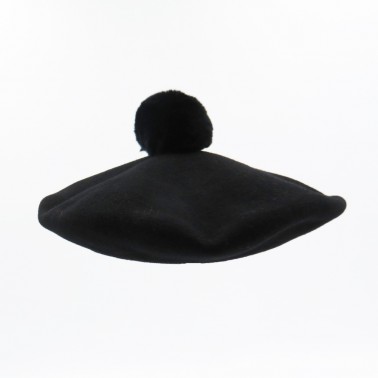 Béret Pompon noir