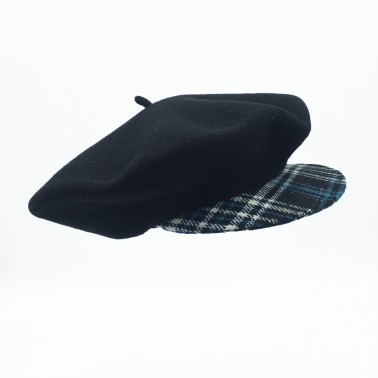 béret casquette tartan noir le béret français