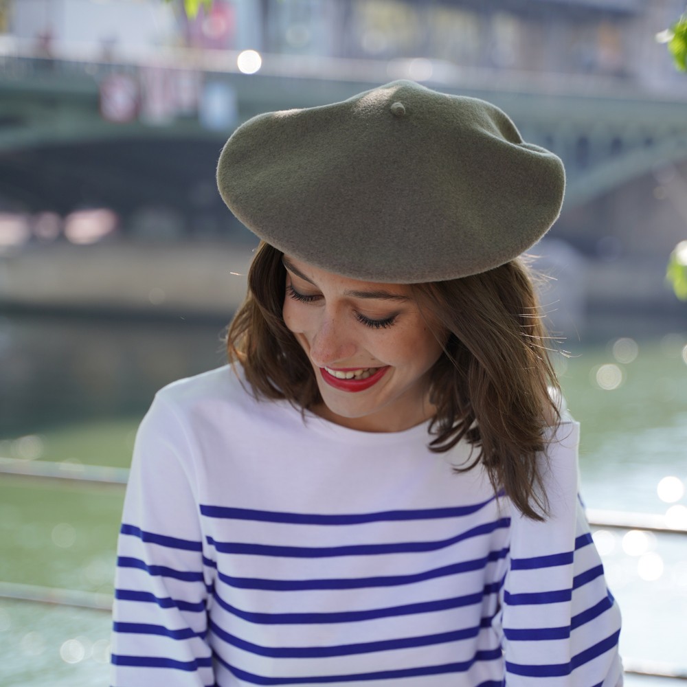 Classic Taupe Beret  Woman