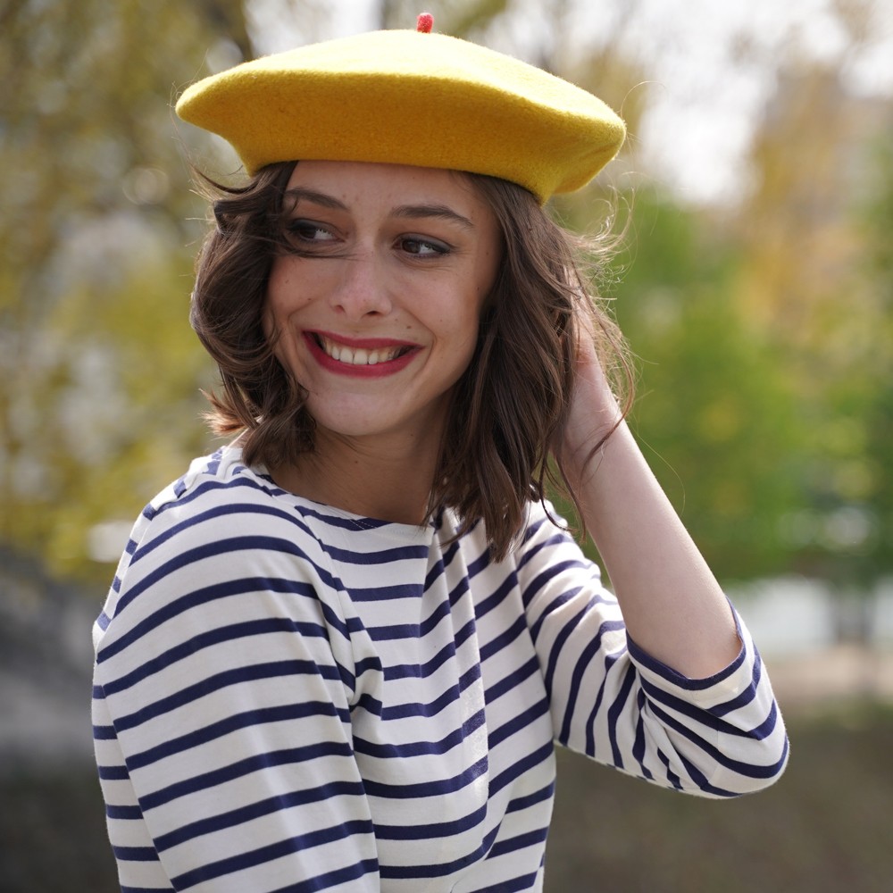 Mustard Premium Beret Woman