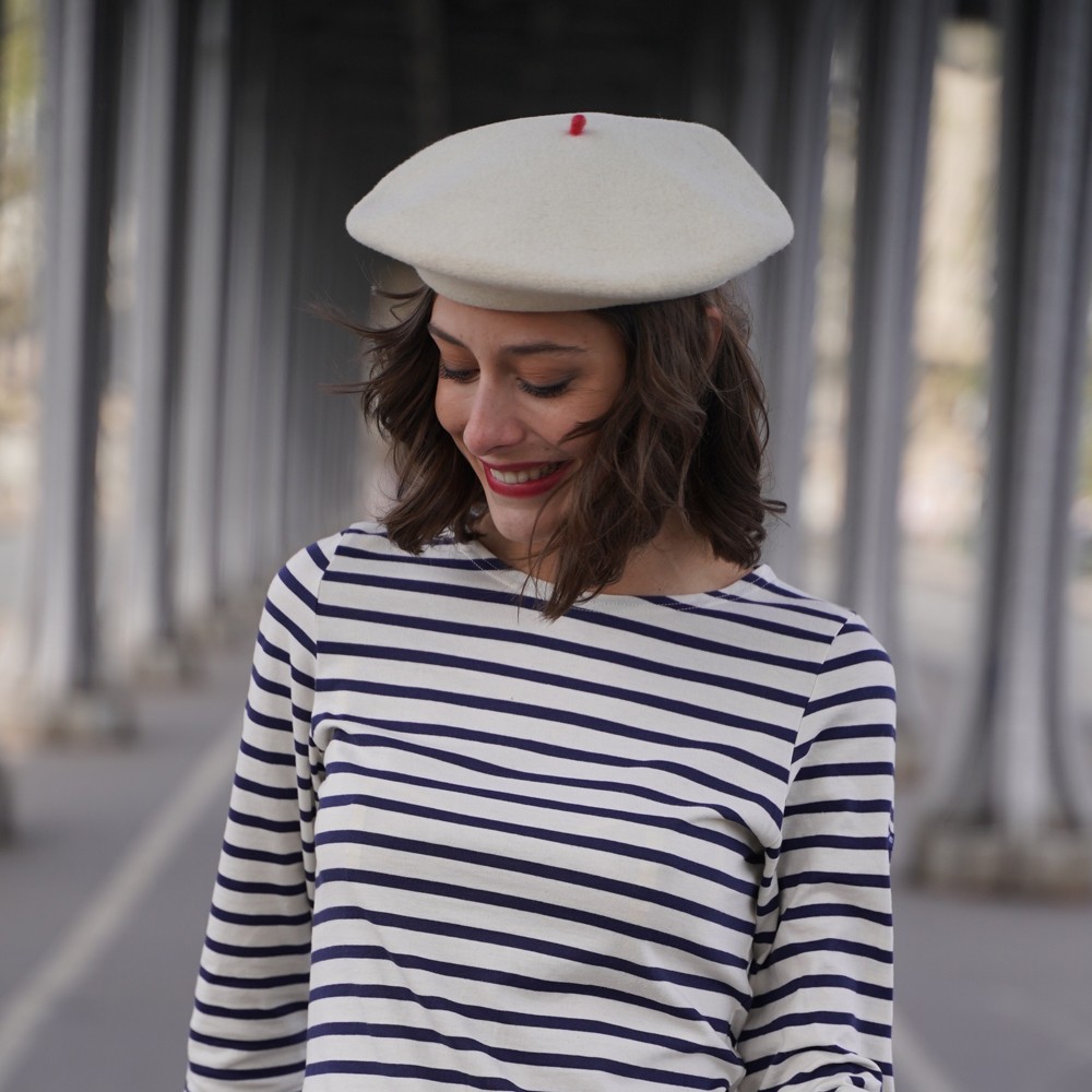 Béret Mode Ecru Femme