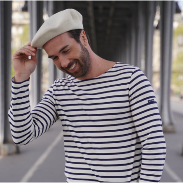 Béret Classique Écru Homme