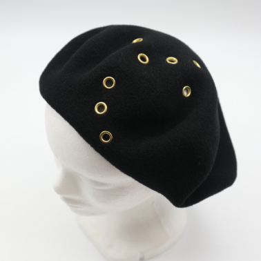 Béret Rivets Noir Le Bérets Français