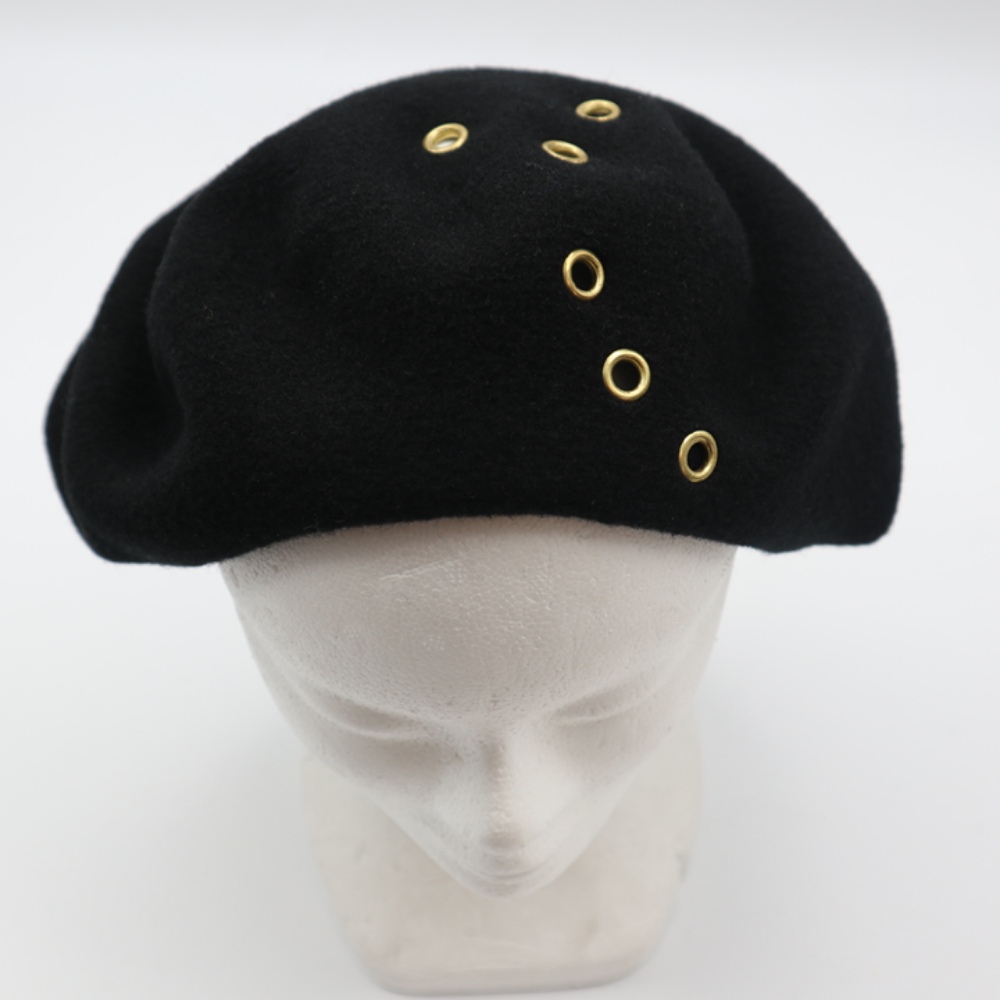 Béret Rivets Noir Le Bérets Français