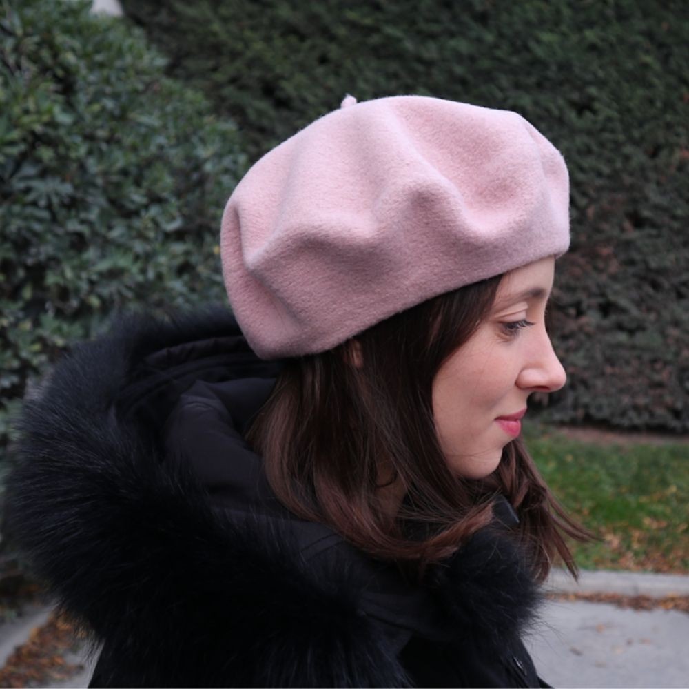 Béret en coton rose pour l'hiver - Mon Beau Béret