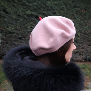 Premium Light Rose Beret Woman