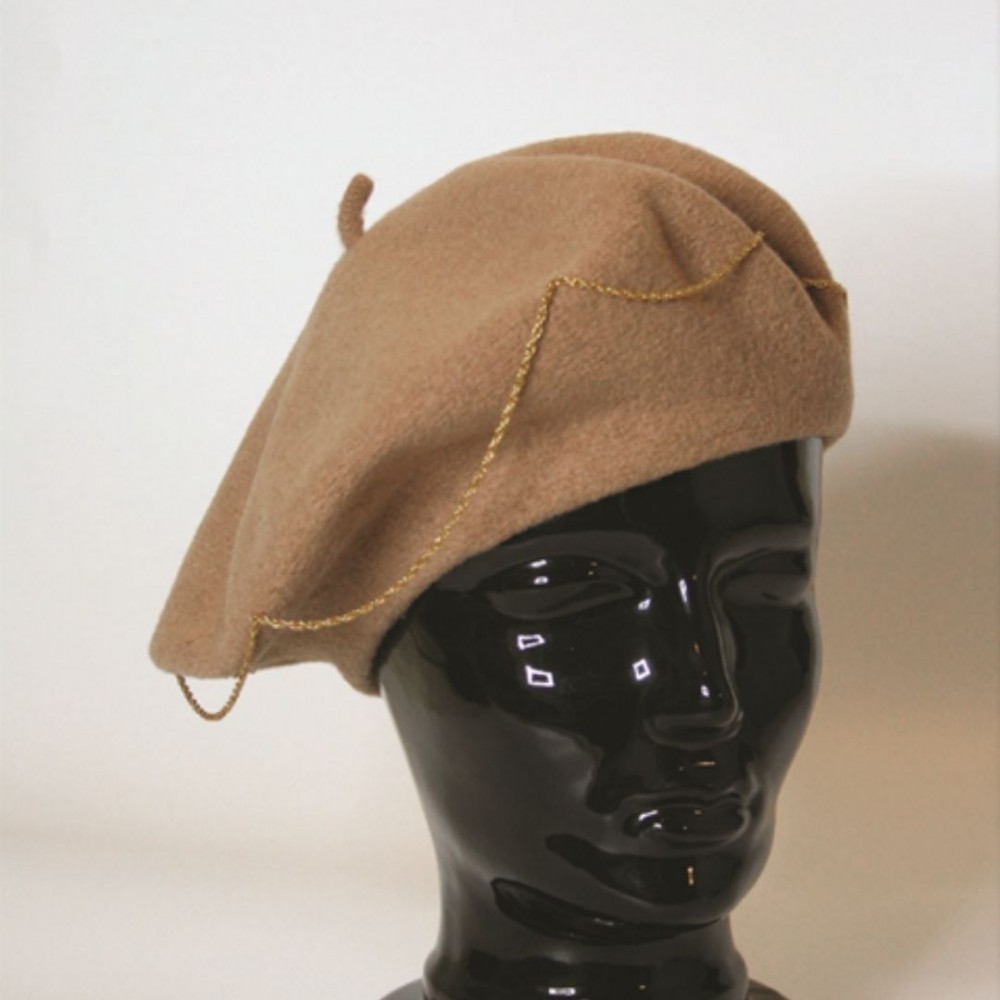 Béret Kiriko Camel x Chaîne Dorée