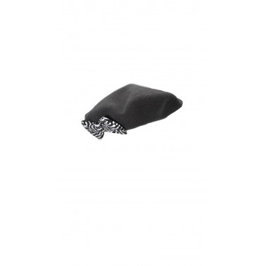 Béret Zèbre Petit Nœud Gris Roche