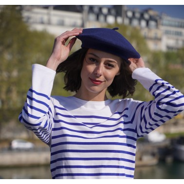 Béret  classique violet foncé femme