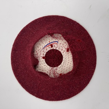 Eco Chic Veil Beret burgundy
